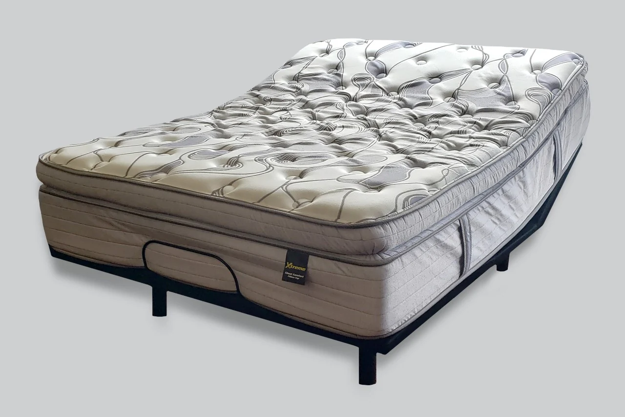 Cloud Comfort Pillow Top Queen Mattress with Adjustable Base